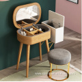 bedroom simple solid wood storage makeup table